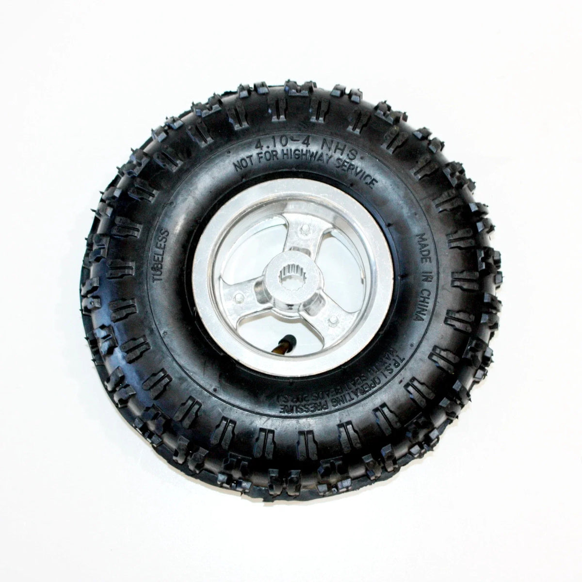 Set of 4 4.10-4 4" Rear Wheel Rim Tyres 16T Spline for 49cc Mini Quad ATV