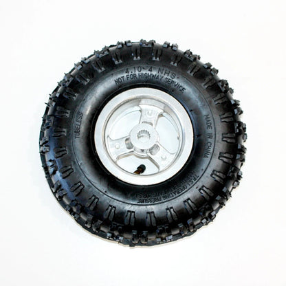 Set of 4 4.10-4 4" Rear Wheel Rim Tyres 16T Spline for 49cc Mini Quad ATV