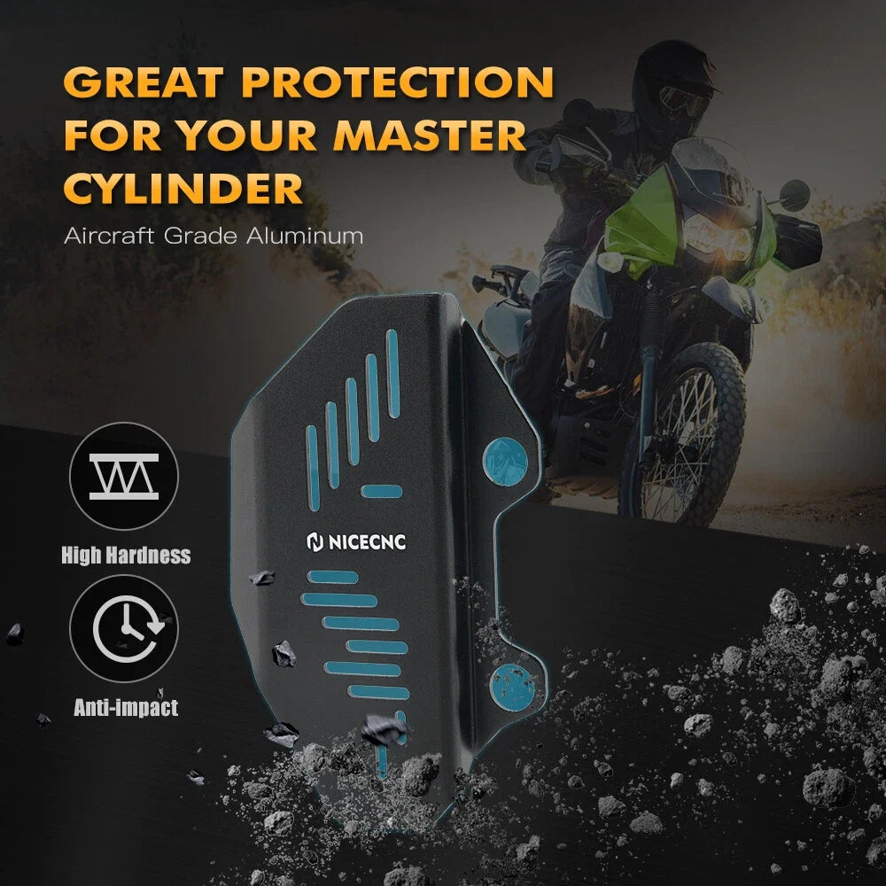 Rear Brake Fluid Reservoir Protector Guard for Kawasaki KLR650 (2008–2018)