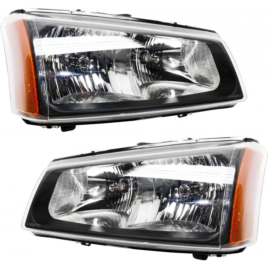 Headlight Pair for Chevy Avalanche 2500 (2005–2006) PLX-M0-20-6386-90-1-CL360A2, GM2502257, GM2503257
