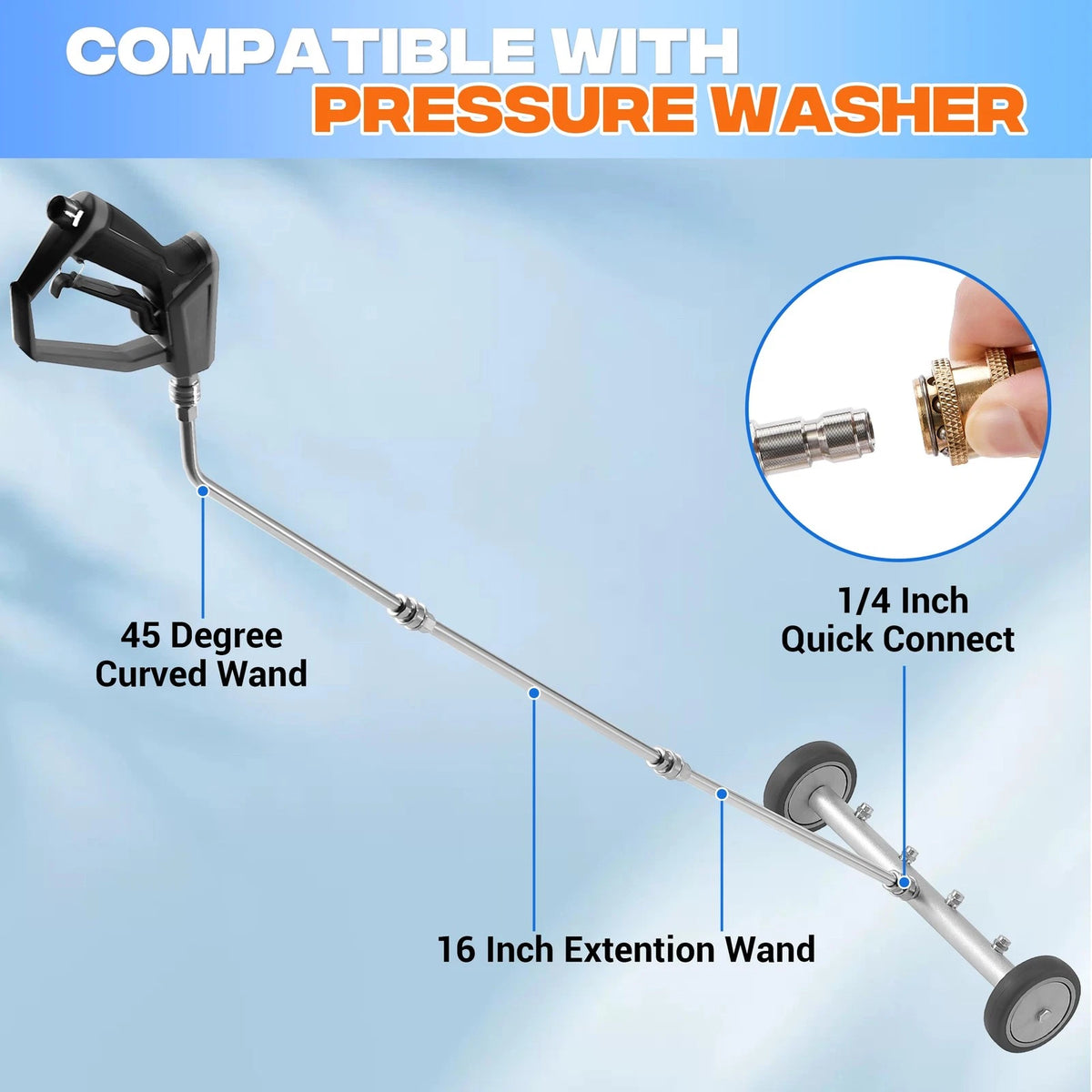 16 Inch Undercarriage Pressure Washer Attachment for M MINGLE