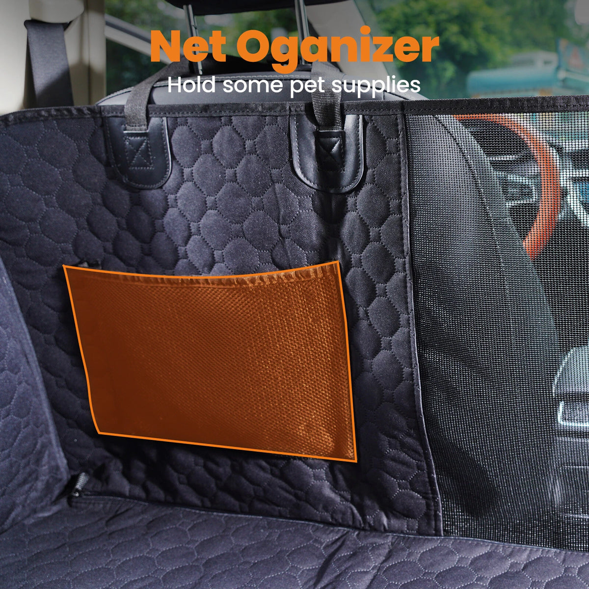 Dog Car Seat Cover Hammock for Pets Waterproof 600D (2VBDGE)