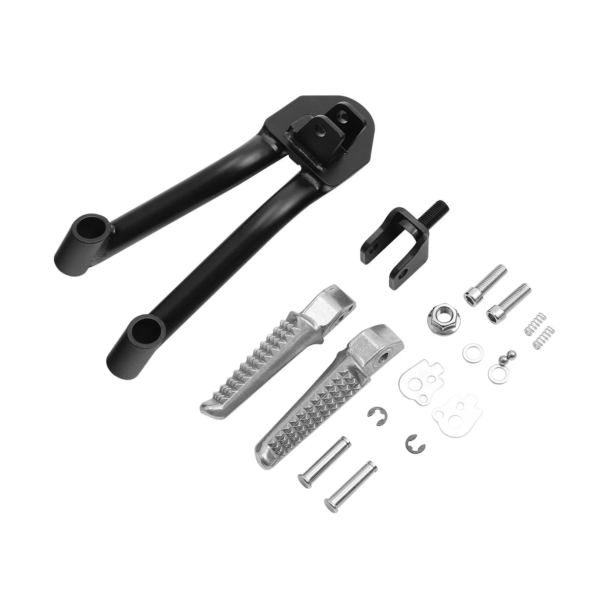 Black Passenger Footpegs Footrests for Honda Rebel CMX300 CMX500 (2017–2024)