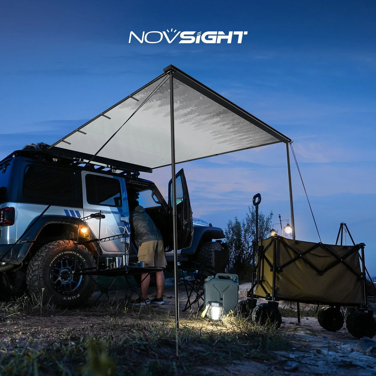 Car Tent Awning for SUV Truck (6.6x6.6", Outdoor Sunshade)
