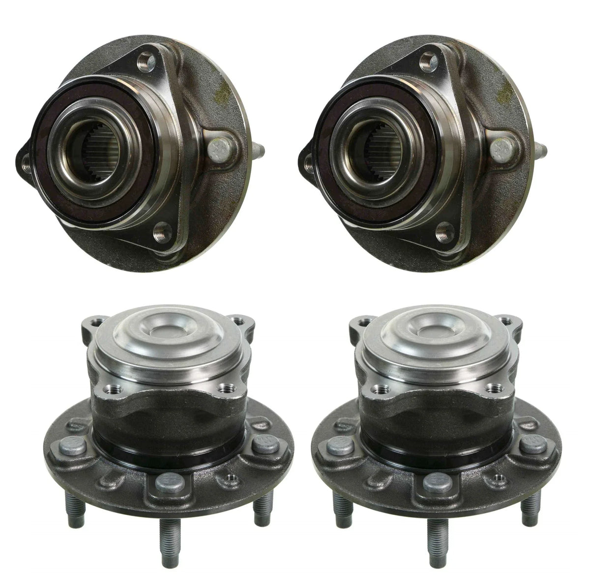 Moog Front & Rear Wheel Bearing and Hub Assemblies Kit for Buick Chevy (FWD)