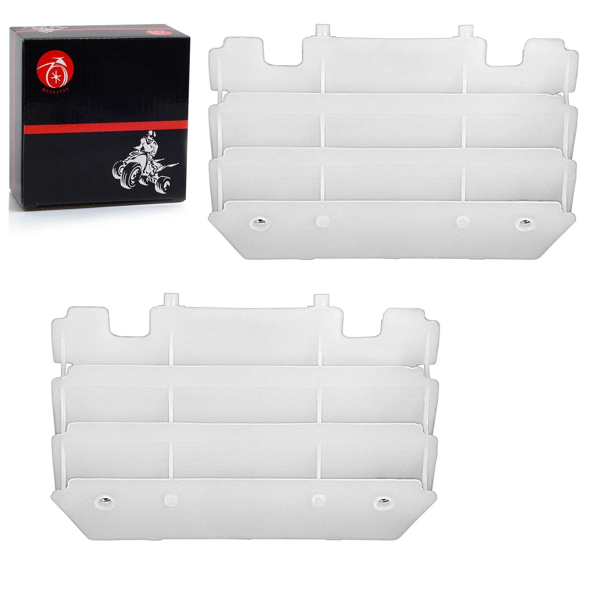 2 Radiator Louvers Guards for Kawasaki KX125 KX250 (1997–2004) 14037-1310-RZ White