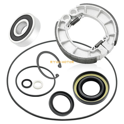 Rear Brake Drum Bearing Seals Shoes Kit for Honda Rancher 420, Foreman 500, 520