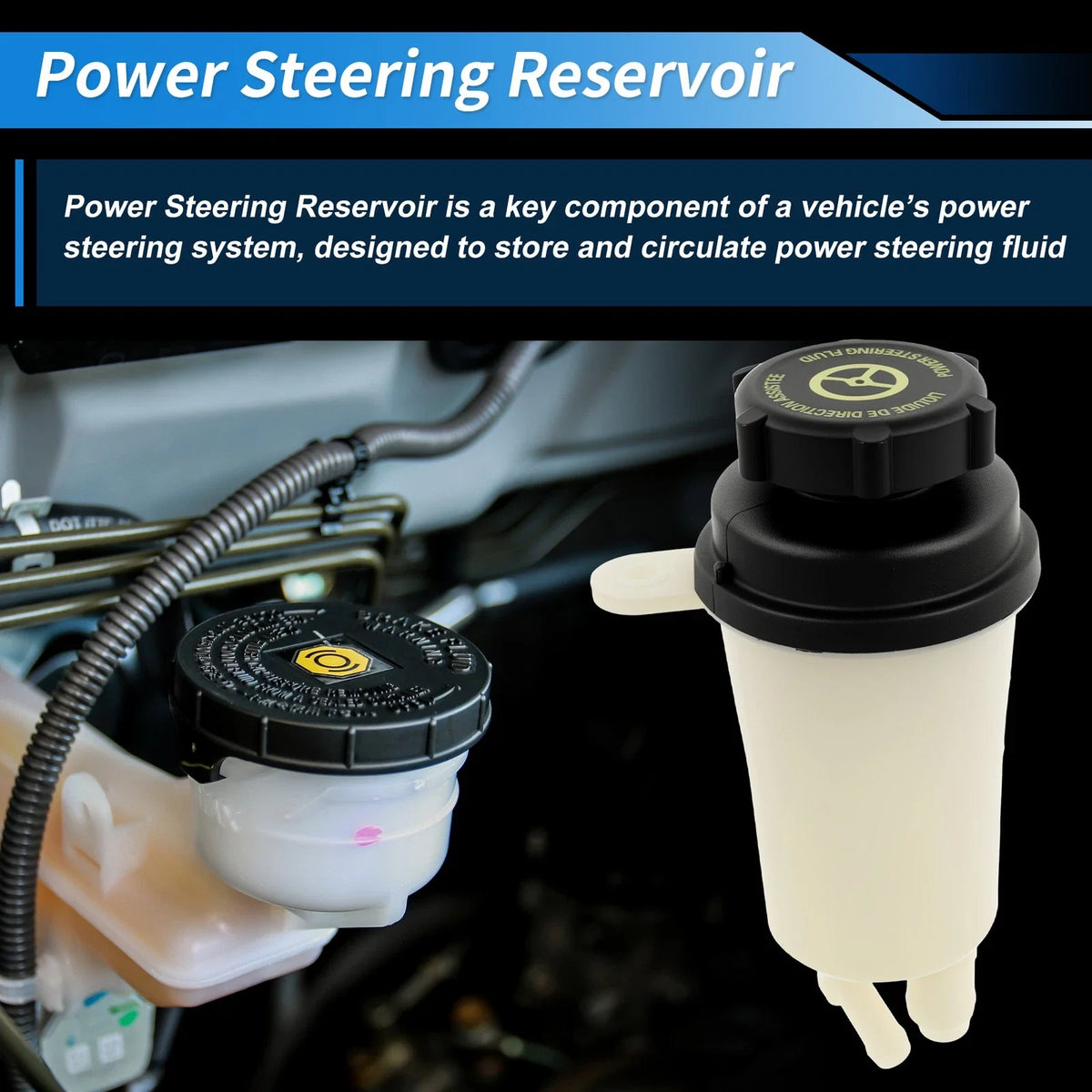 Power Steering Reservoir Fluid for Ford Focus (2011–2019) 1892564 BV613R700A1A