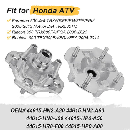 2x Front Wheel Hubs for Honda Rincon 680 TRX680FA 4x4 (2006–2023)