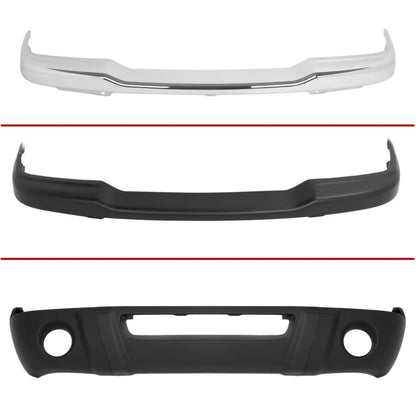 Front Bumper Cover for Ford Ranger (2001–2007) - Chrome, Replace 1L5Z-17757-CA