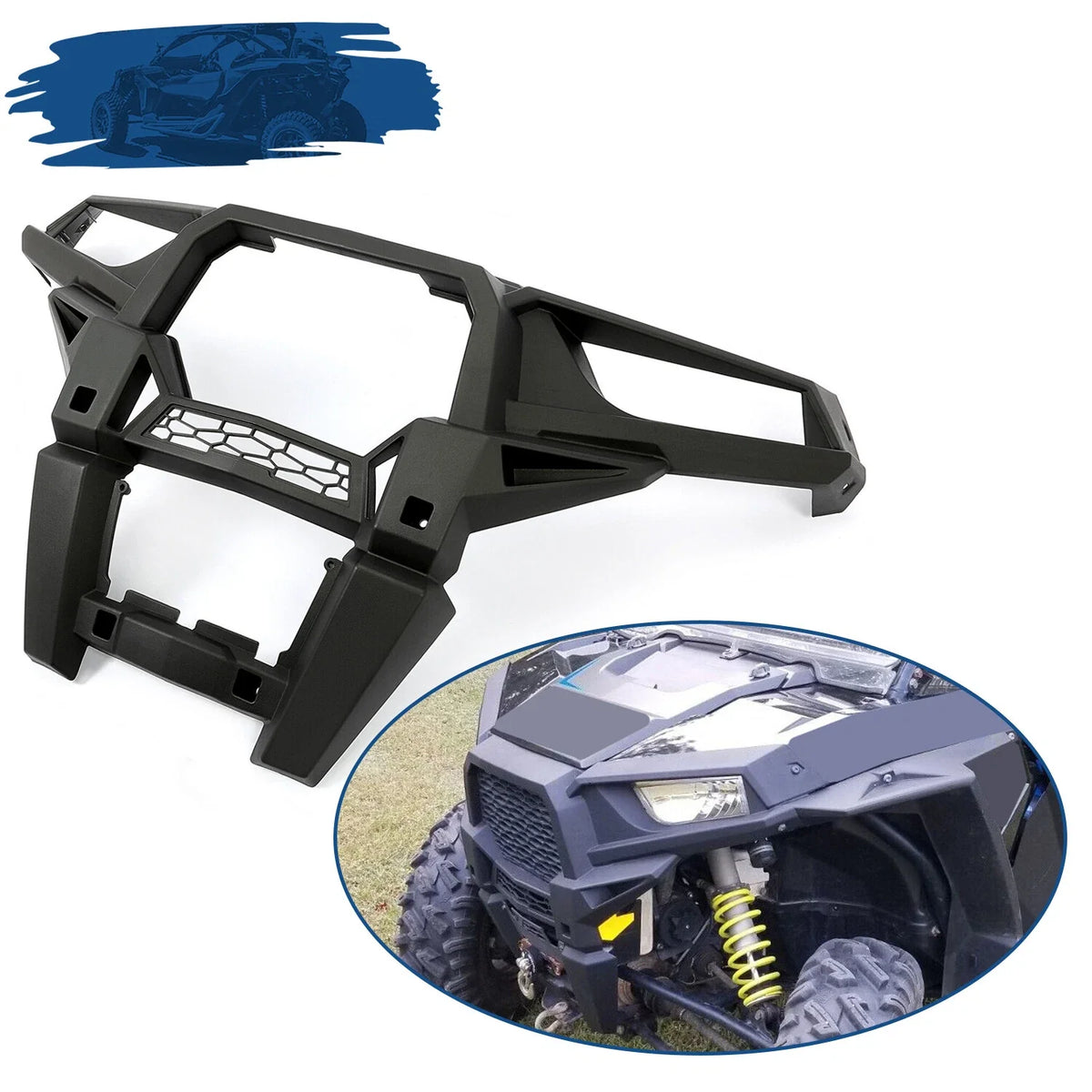 Front Brush Guard Bumper Fascia for Polaris RZR XP S4 900 XP 4 1000 (2014–2023)
