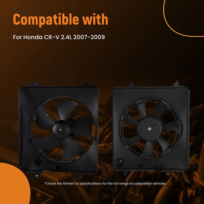 Pair Radiator A/C Condenser Cooling Fan for Honda CR-V (2007–2009) 38615RZAA01, I91SVH