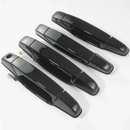 Front & Rear Gloss Black Door Handles for 2007-2009 Chevrolet Tahoe (4.8L)