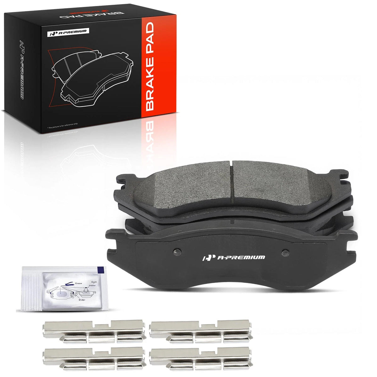 Set of 4 Front Ceramic Brake Pads for Dodge Ram 1500 (2002–2005) Durango (2003–2006) - 10308970, BP966C, MD897, D966, D897, IMD897, 17897, P-966
