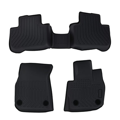Set of 2 All-Weather Floor Mats for BMW X3/X4 (2018–2025) Rubber Black