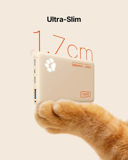 INIU 45W Fast Charging Portable Charger (Mini Size, Beige)