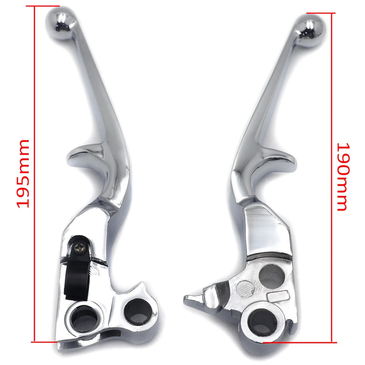 Chrome Skull Brake Clutch Levers for Harley Touring Road King FLHR (1996–2007)