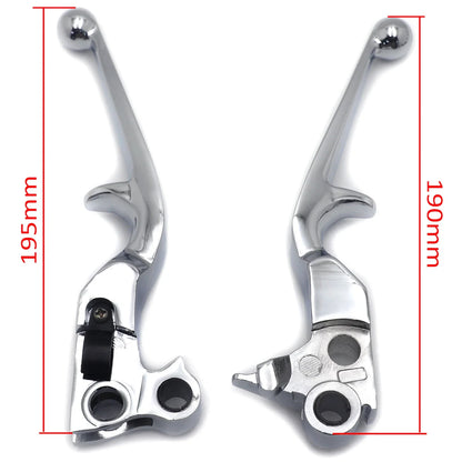 Chrome Skull Brake Clutch Levers for Harley Touring Road King FLHR (1996–2007)