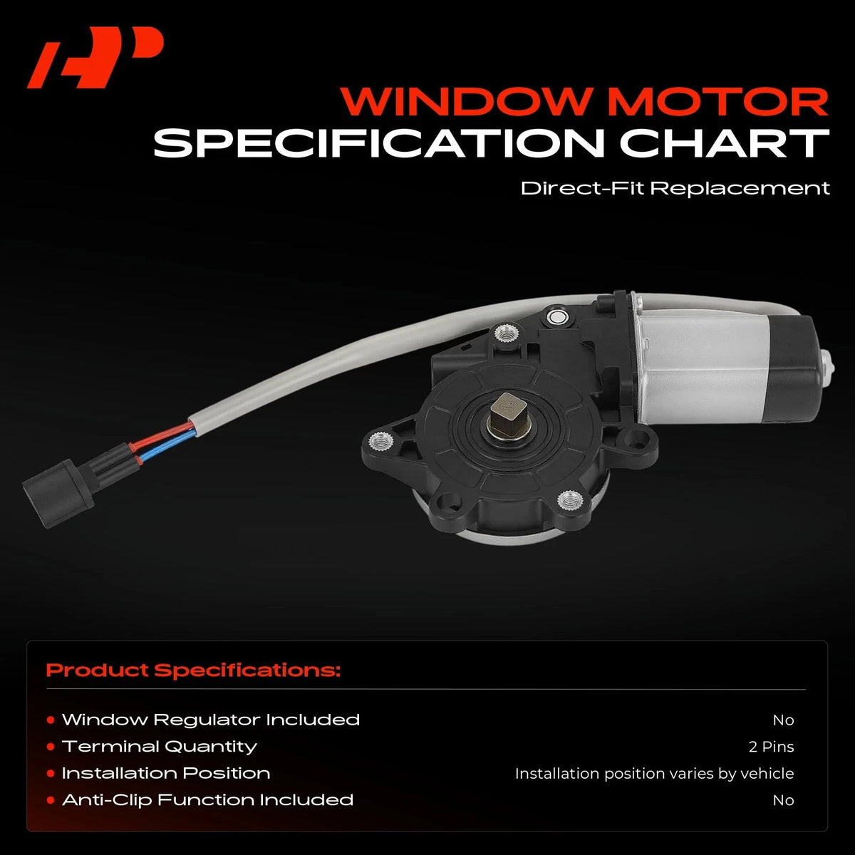 Right Window Motor for Nissan Altima Sentra Frontier Xterra (2002–2006) 80730-8991A, 807308991A, 742-510
