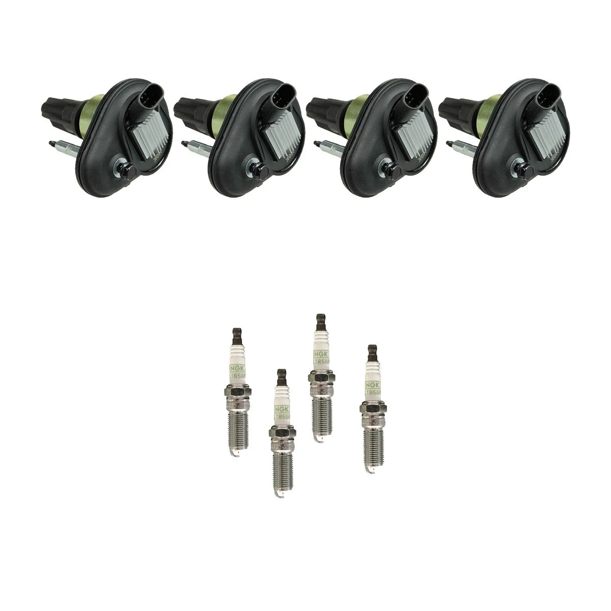 Set of 4 NGK Ignition Coils & Platinum Spark Plugs for Canyon Colorado (2015–2023)