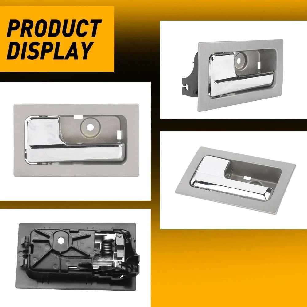 Set of 2 Platinum Chrome Interior Door Handles for Ford F150 (2009–2014)