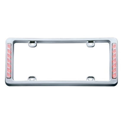 14 LED Chrome License Plate Frame for United Pacific 50121