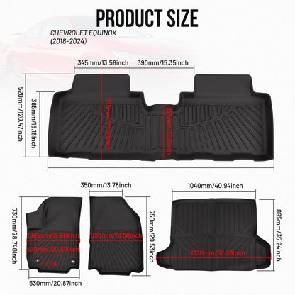 Heavy Duty Floor Mats & Cargo Liner for Chevrolet Equinox (2018–2025)