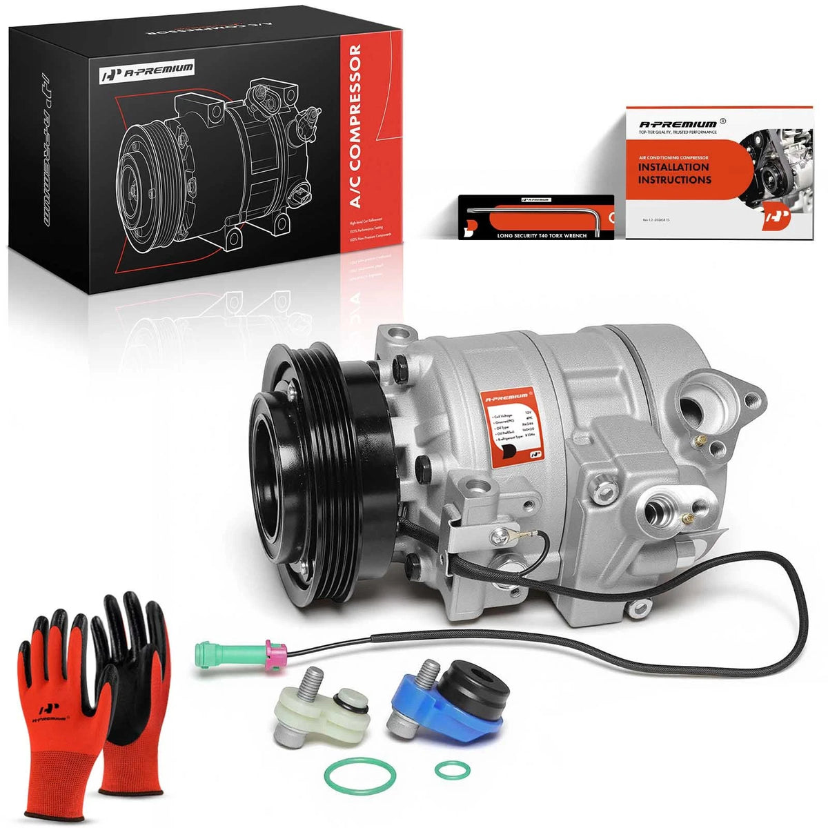 A/C Compressor with Clutch for Volkswagen Passat (2001–2005) 8D0260805B, 8D0260805J, 8D0260805P