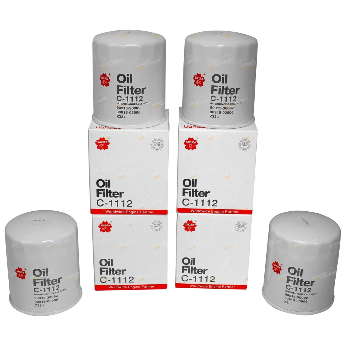 4 x Diesel Oil Filters for Dyna 200 300 Truck (1995-2004)