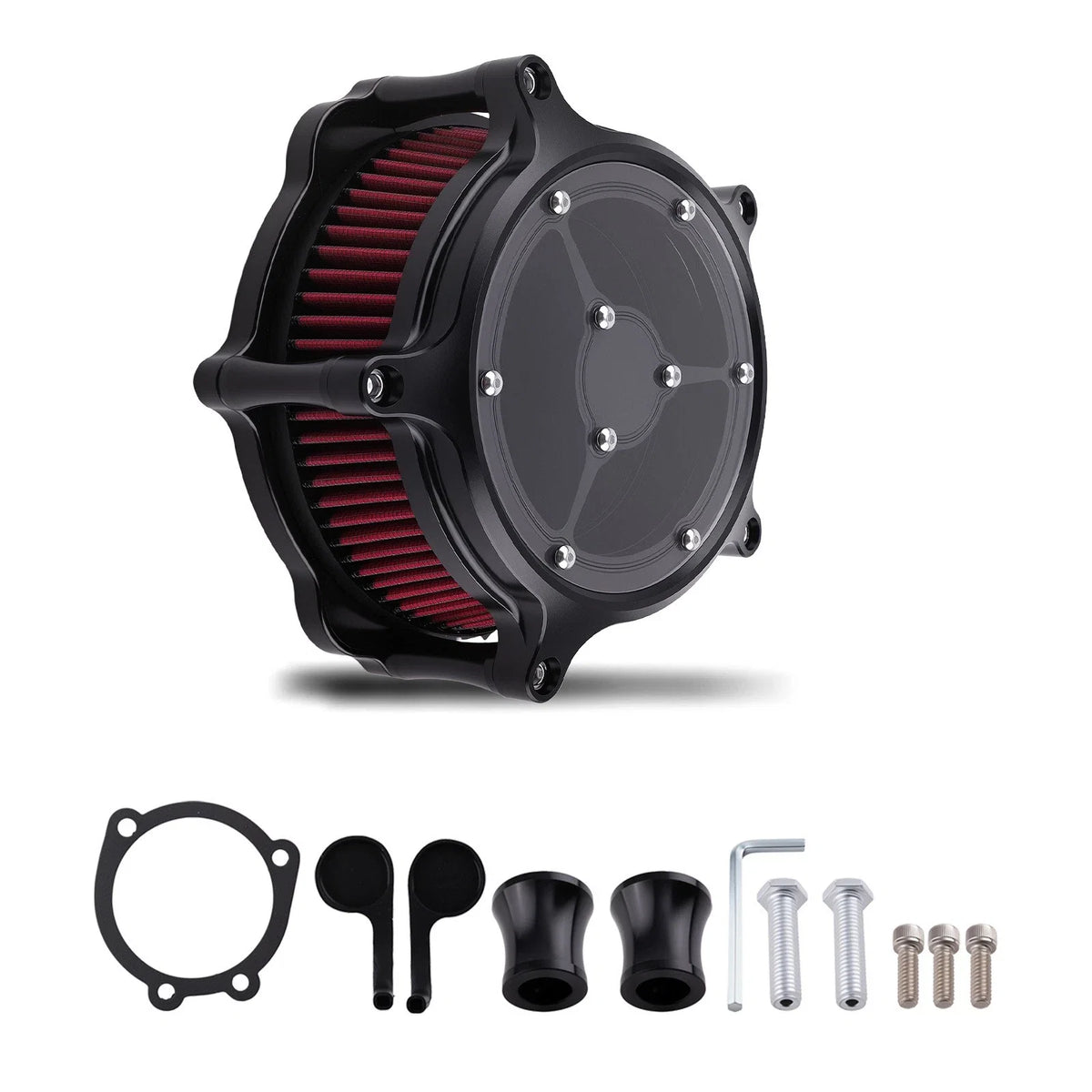 High Flow Air Cleaner for Harley XL Sportster 1200 883 (2004–Present) Red Aluminum