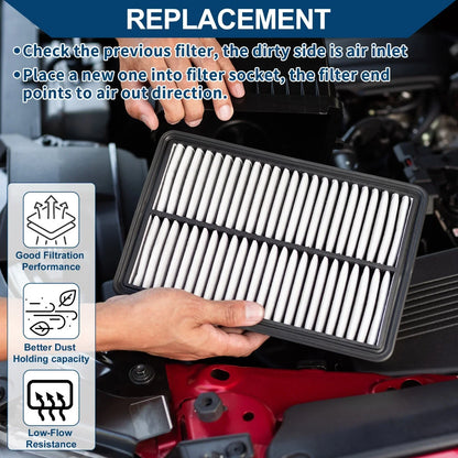 Car Engine Air Filter for Honda Civic 1.5L 2.0L (2016-2021) - 2 x Filters