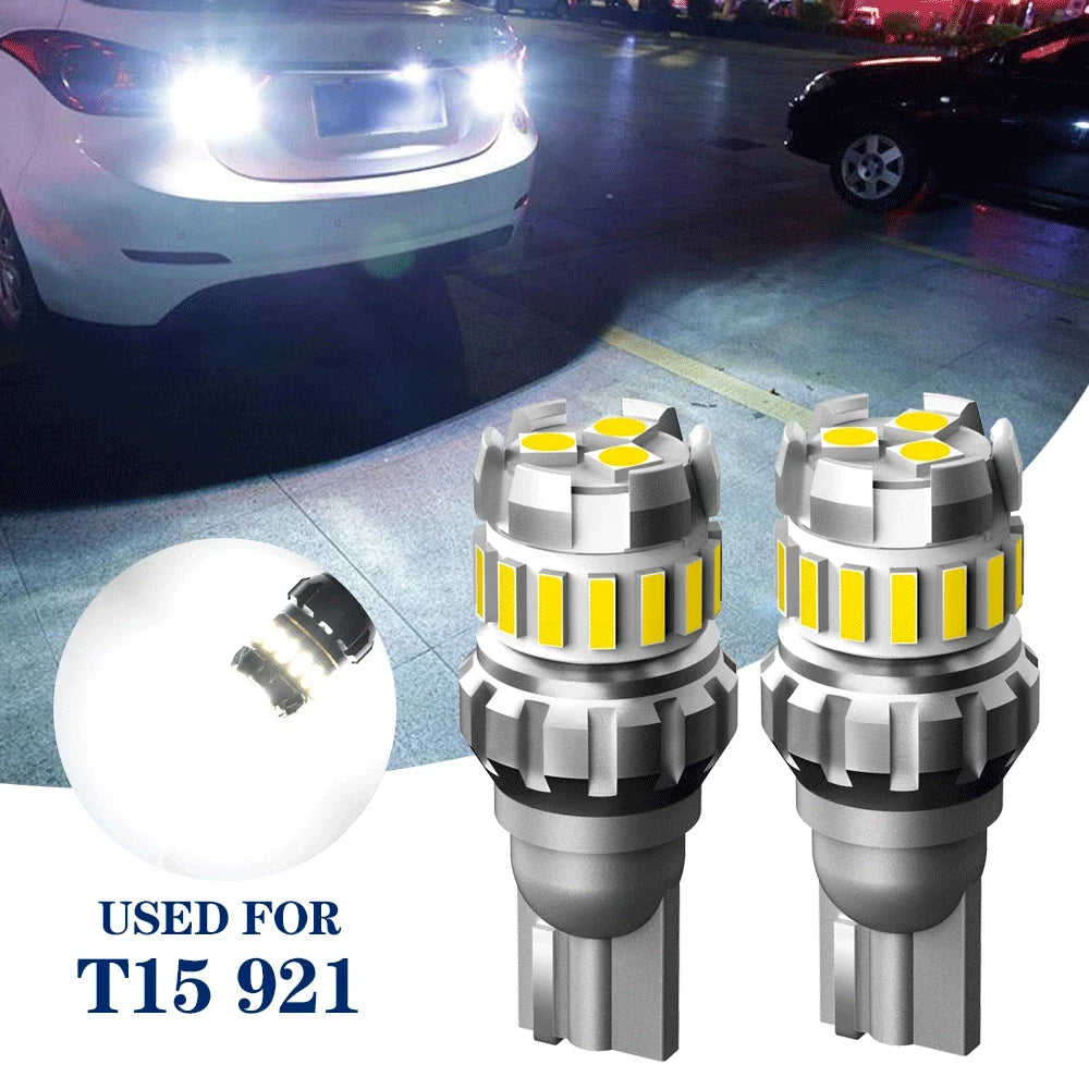 Set of 2 CANBUS W16W T15 T10 LED Reverse Backup Light Bulbs 921 912 for GMC Ford Chevy
