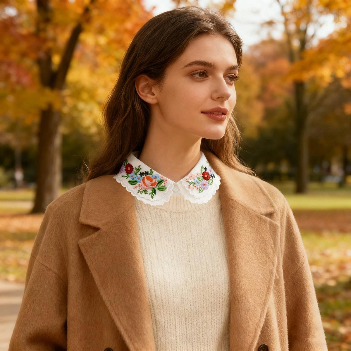 Detachable Fake Collar for Dresses Standard - White