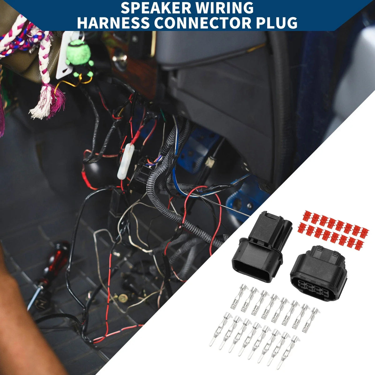 8 Pin Speaker Wiring Harness Connector Plug for Honda 