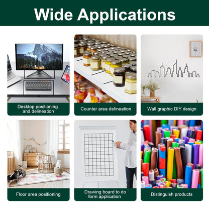 12 Rolls Whiteboard Tape 3mm Thin for Various Uses