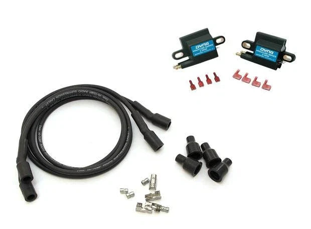 Dyna Ignition Dual Mini Coil DC1-2 Wires DW-200 for Kawasaki ZX6R (2000–2002)