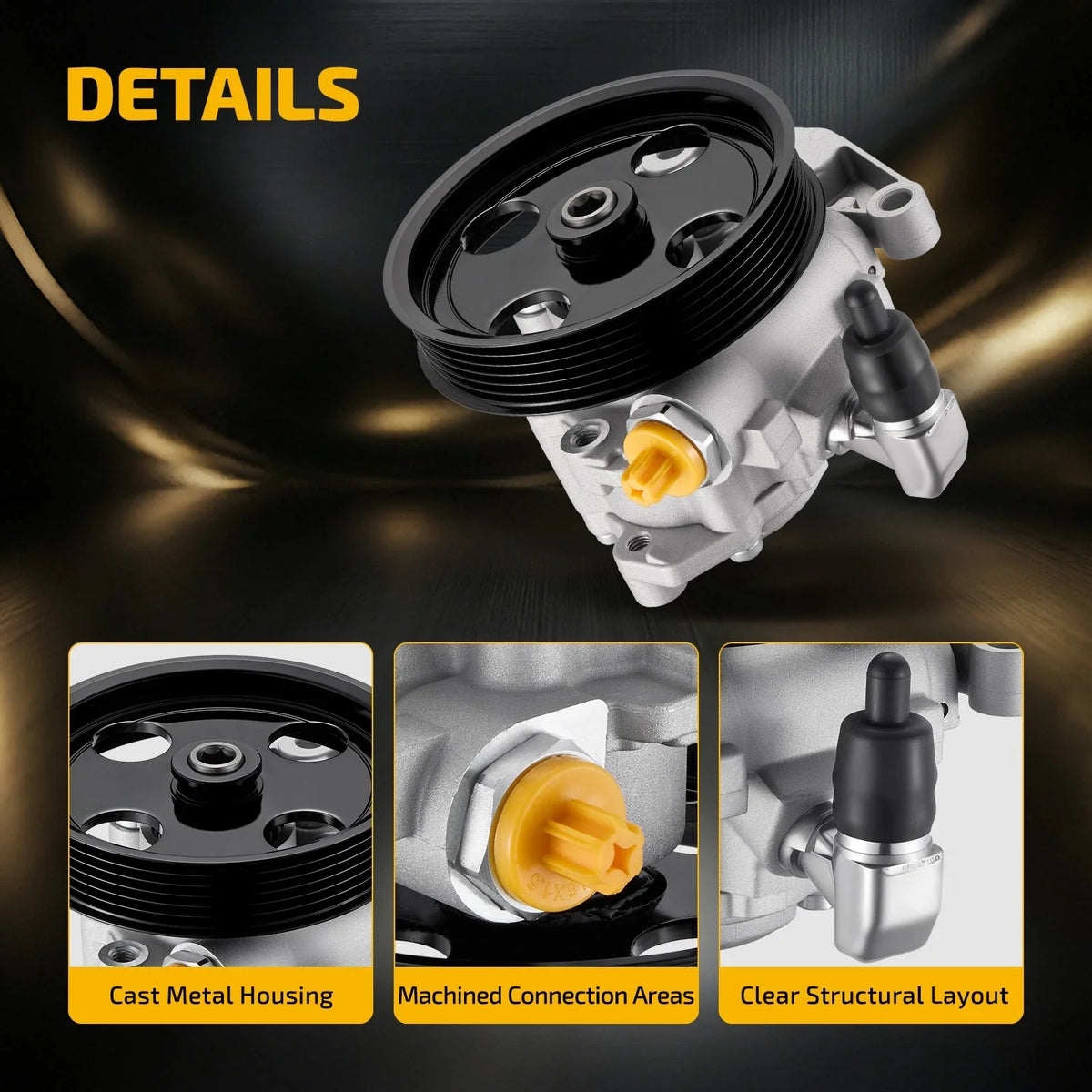 Power Steering Pump with Pulley for Mercedes-Benz S550 (2007–2009) 21-120