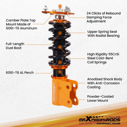 24-way Damper Coilovers for Nissan 240SX S14 (1995–1998)