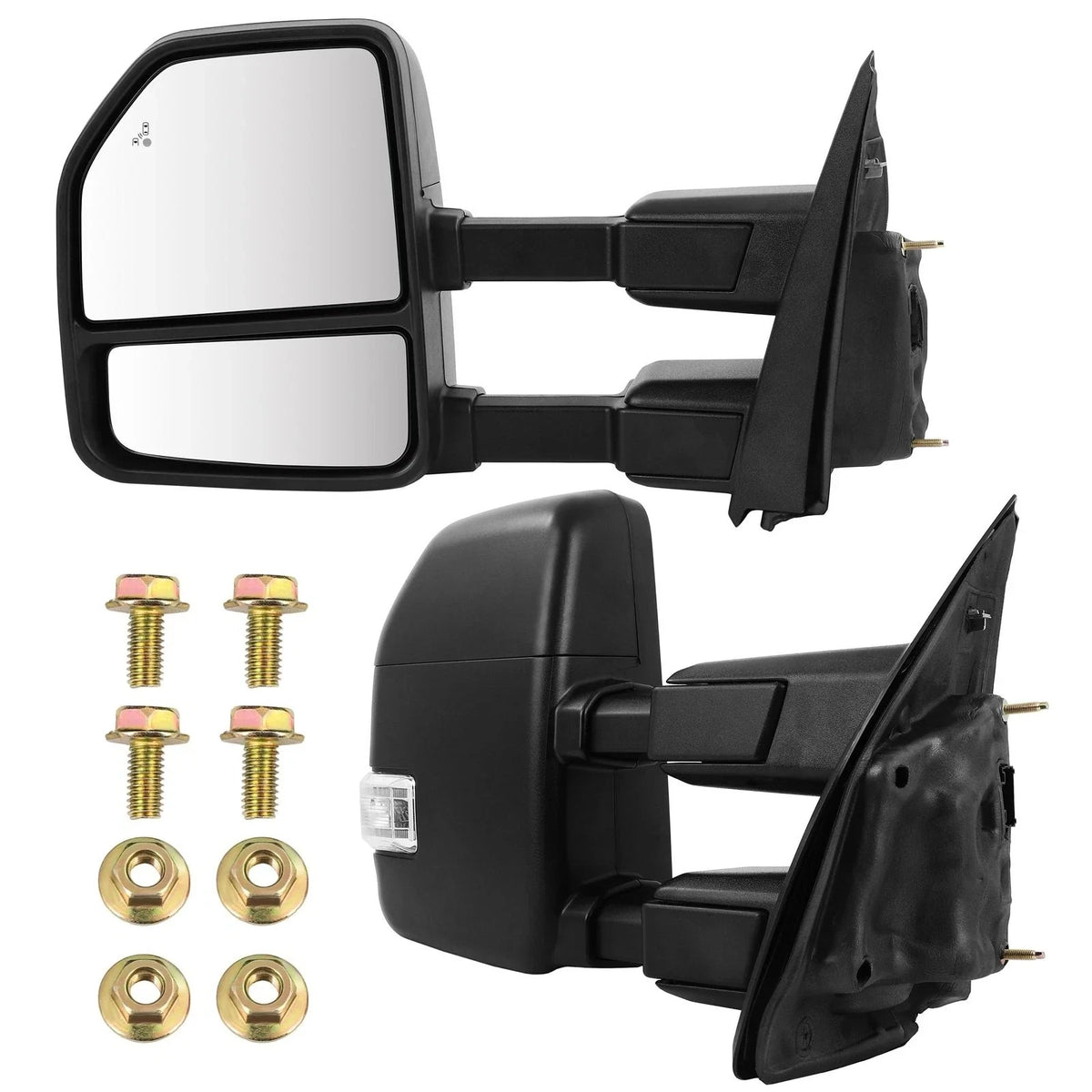Power Heated Signal Clearance Lamp Sensor Towing Mirrors for Ford F250 (2017–2019)