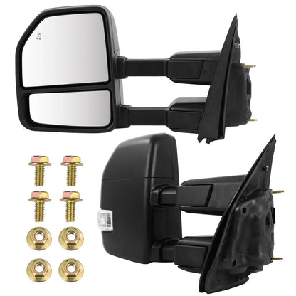 Power Heated Signal Clearance Lamp Sensor Towing Mirrors for Ford F250 (2017–2019)
