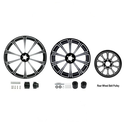 26" Front & 18" Rear Wheel Rim Hub & Pulley Sprocket for Harley Road Glide (2009–2023)