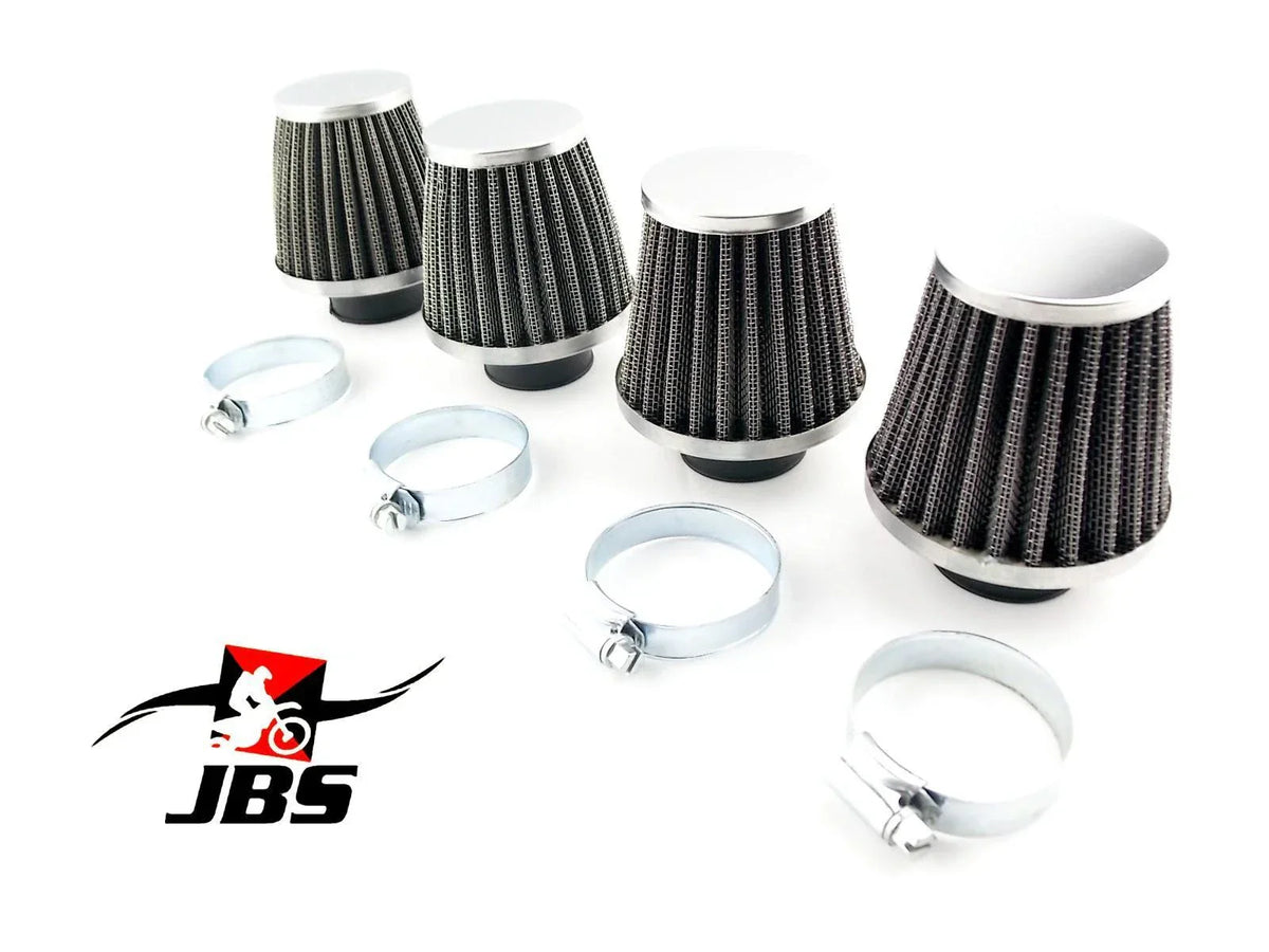 52mm Chrome Pod Air Filter Cleaner Set for Kawasaki ZX600 (1985-1989)