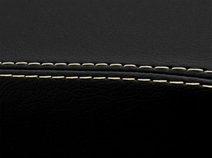 Leather Console Lid Armrest Cover for Nissan Altima (2005–2006) Beige Stitch