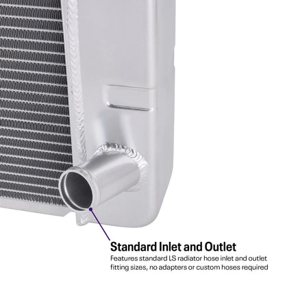 3-Row Aluminum Radiator for LS Swap (917356-31)