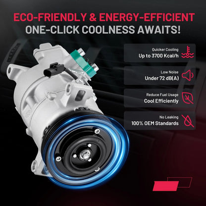 A/C Compressor w/ Clutch for BMW 120i, 320i (2005–2013) 64509145351