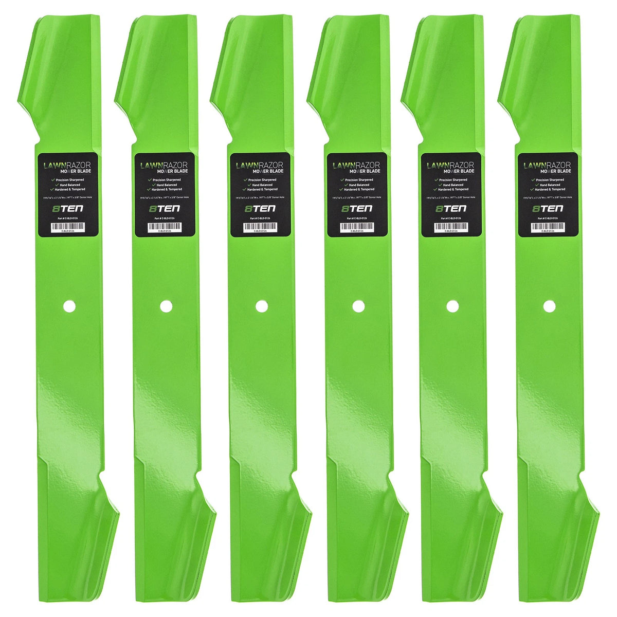 6-Pack LawnRAZOR Mower Blades for Roper YTH120AR YT140DR YPYTH140CR (143978X, 917121263X, 917532121263)