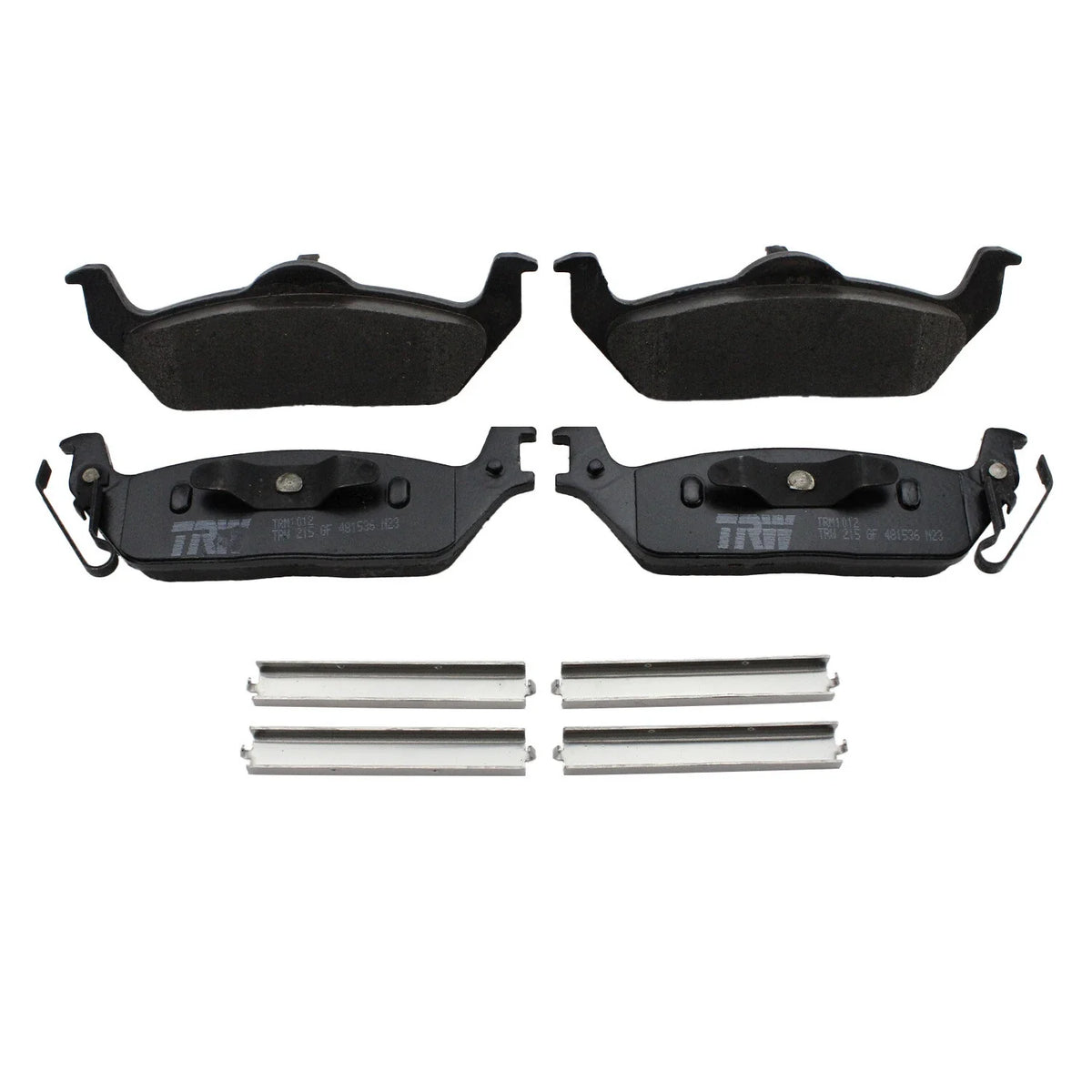Set of 4 TRW Pro Rear Metallic Slotted Brake Pads for Ford F-150 (2004–2020)