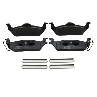 Set of 4 TRW Pro Rear Metallic Slotted Brake Pads for Ford F-150 (2004–2020)