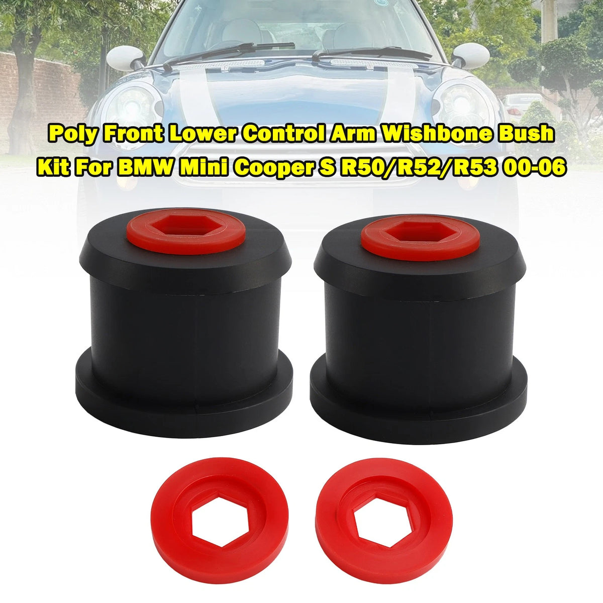 Poly Front Lower Control Arm Wishbone Bush Kit for BMW Mini Cooper S (2000–2006)