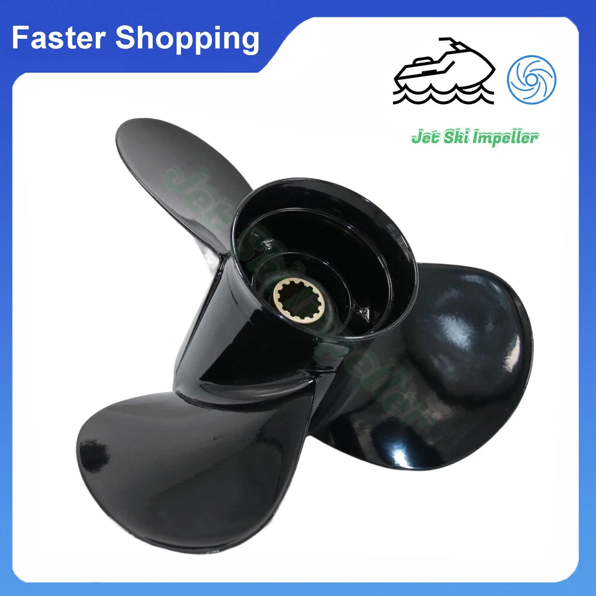 Boat Propeller 11 1/4x15 for Suzuki Outboard 35-65HP, Evinrude 40-50HP